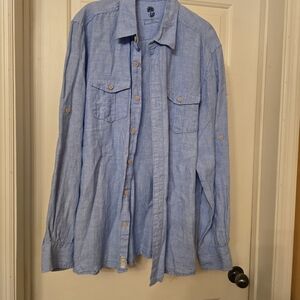 Light Blue Casual Button Down Shirt